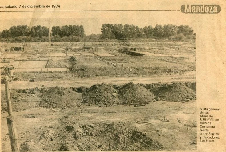 Fotografía de los inicios del barrio 