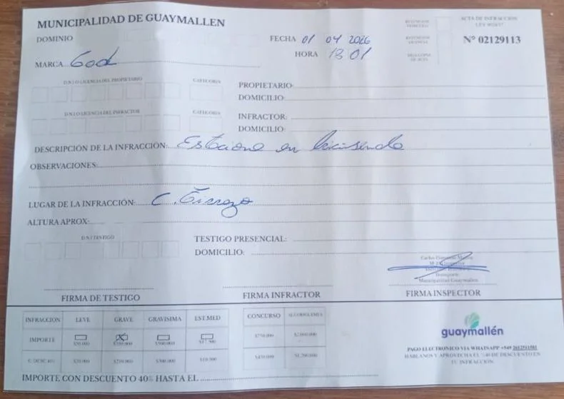 As&iacute; son las multas truchas que dejan en Guaymall&eacute;n.&nbsp;