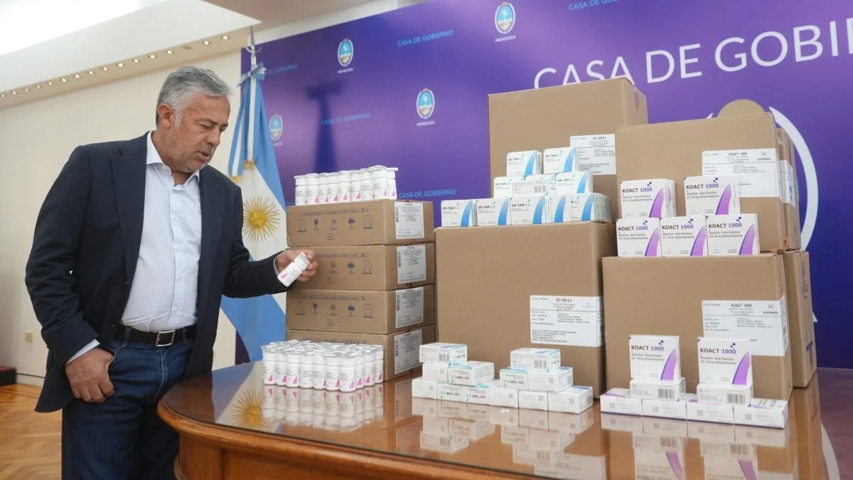 Llegó un nuevo cargamento de medicamentos importados desde India por el gobierno de Cornejo