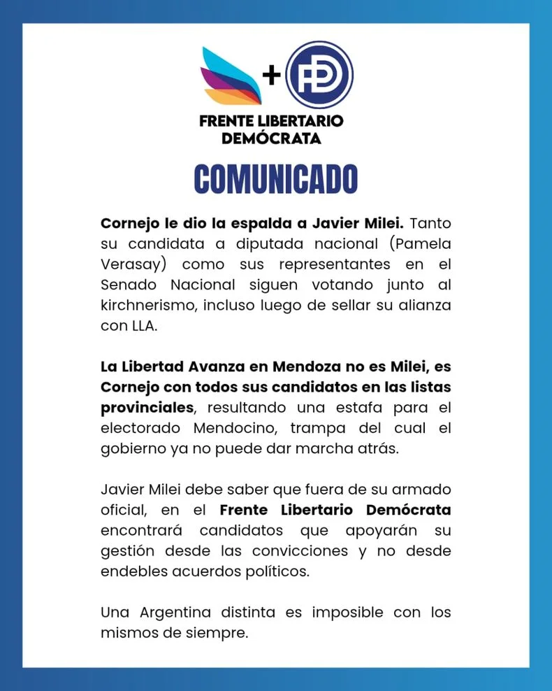 El Partido Libertario y el Partido Dem&oacute;crata acusaron a la UCR de votar junto al kirchnerismo.&nbsp;