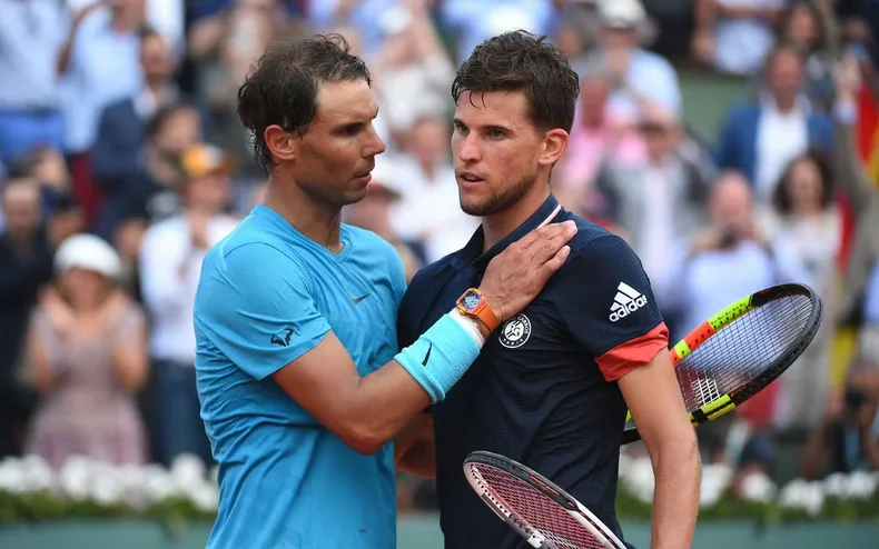 El ex tenista Dominic Thiem se rinde ante Rafael Nadal.
