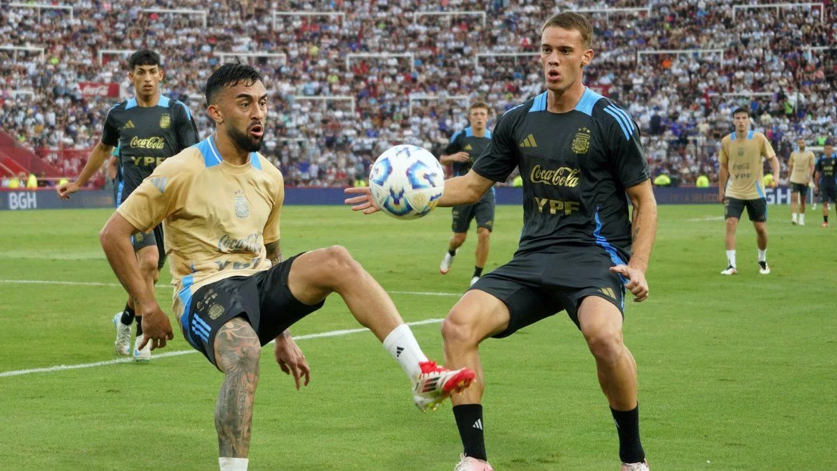 La Selección argentina le ganó a la Sub 20 en un partido a beneficio de Bahía Blanca
