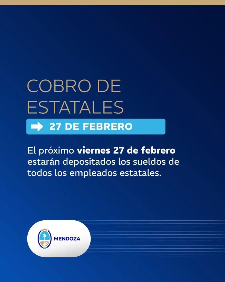 El aviso del Gobierno sobre el pago de sueldos.&nbsp;