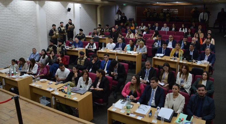 Sala donde se está llevando adelante el juicio en Resistencia, Chaco