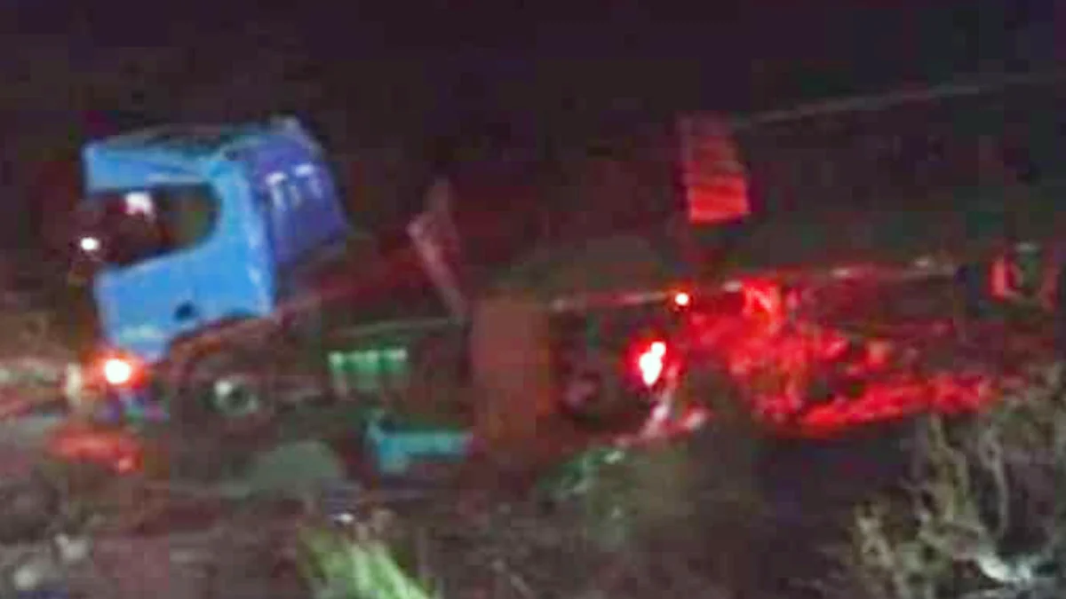 Un camión desbarrancó en el cruce a Chile y el chofer sufrió graves heridas