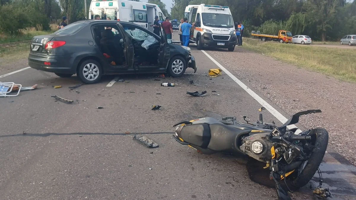 Motociclista muerto en un choque frontal en San Rafael