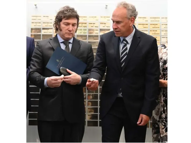 Milei junto a Marcelo Mindlin, due&ntilde;o de Pampa Energ&iacute;a.&nbsp;