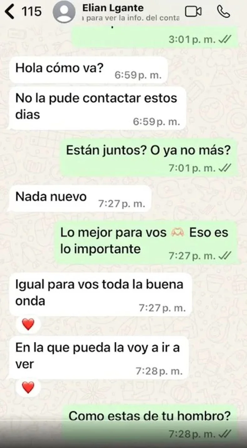El chat que mantuvo el periodista de DDM con L-Gante