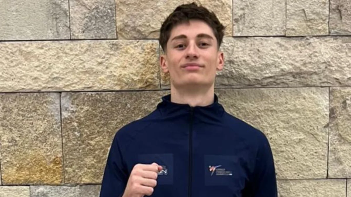 Mateo Di Leo consiguió la medalla de bronce en taekwondo