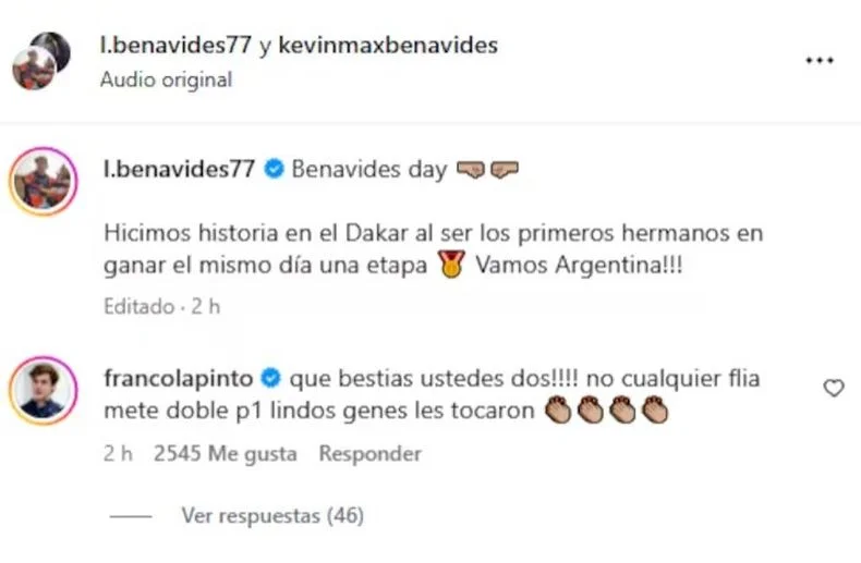 El comentario de Franco Colapinto que se volvi&oacute; viral.