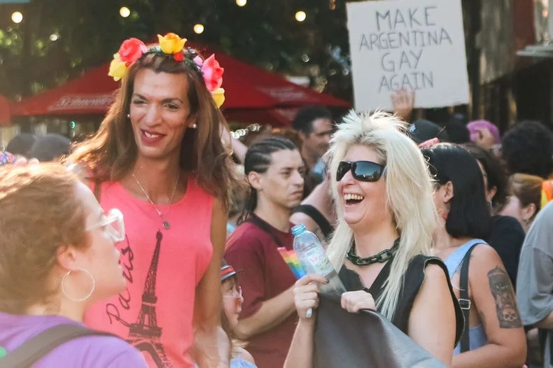 Marcha LGBTIQ+ contra Javier Milei. 