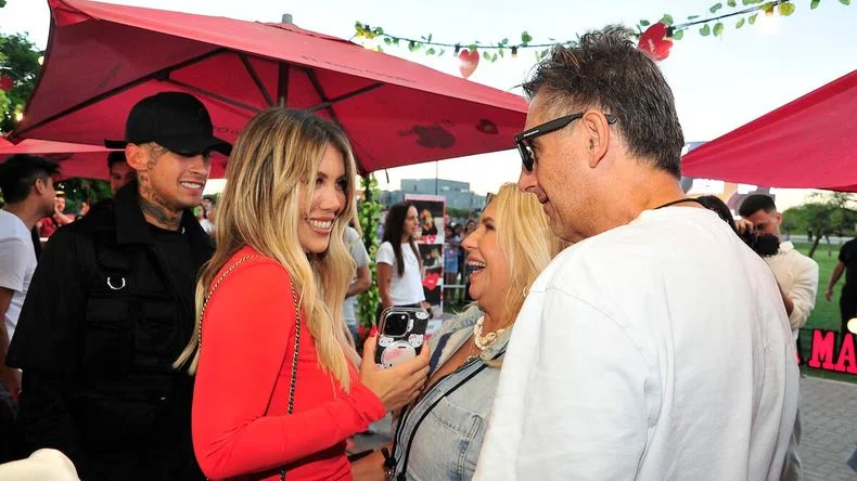 L-Gante, Wanda, Nora y su pareja, Rafa Stancanelli
