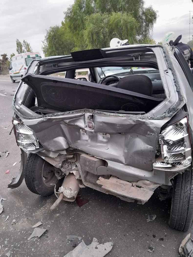 Fuerte choque en cadena en el Acceso Sur.