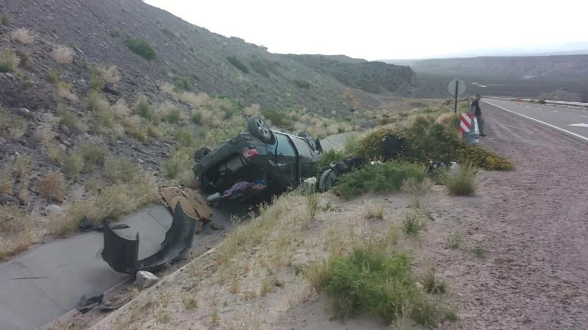 Accidente cerca del dique Agua del Toro en San Rafael: turistas de San Juan resultaron heridos