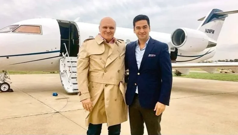 José Luis Espert con Fred Machado en la campaña 2019. 