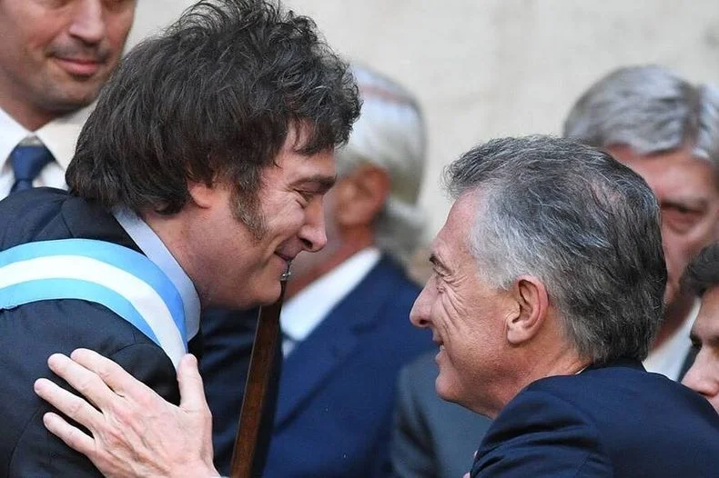 Javier Milei y Mauricio Macri, líder del PRO, en tiempos de armonía. 