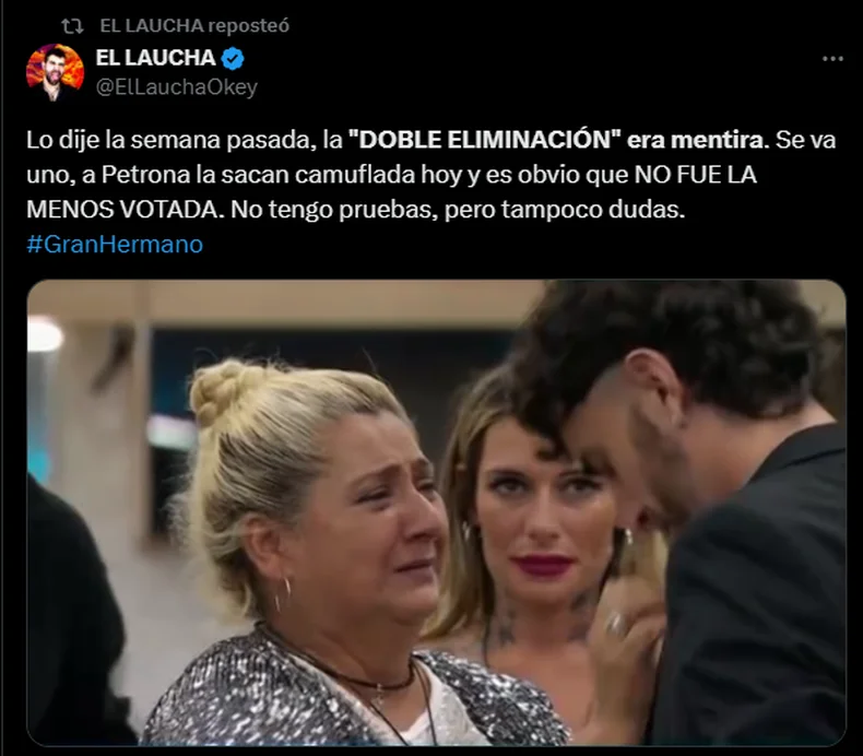 Las acusaciones hacia Gran Hermano en X