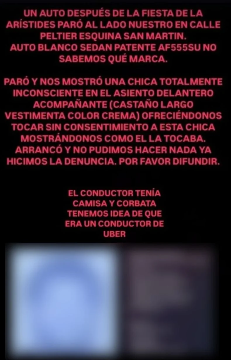 La denuncia que se viralizó en redes.