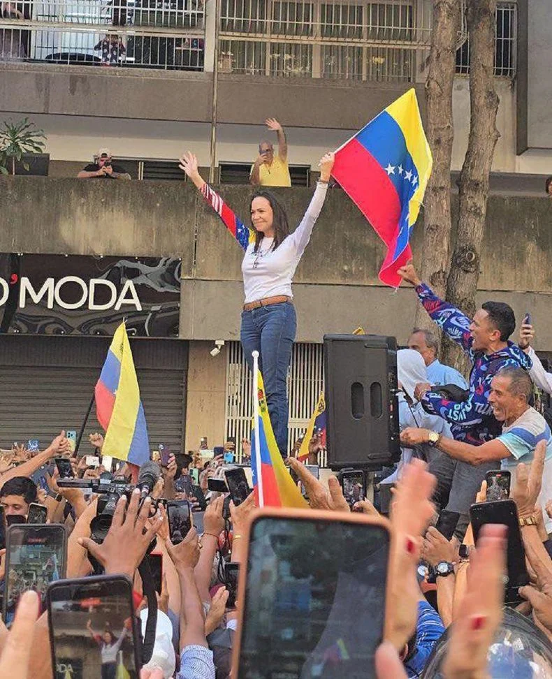 María Corina Machado ante su gente.