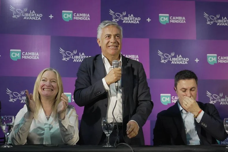 Hebe Casado, Alfredo Cornejo y Luis Petri.&nbsp;