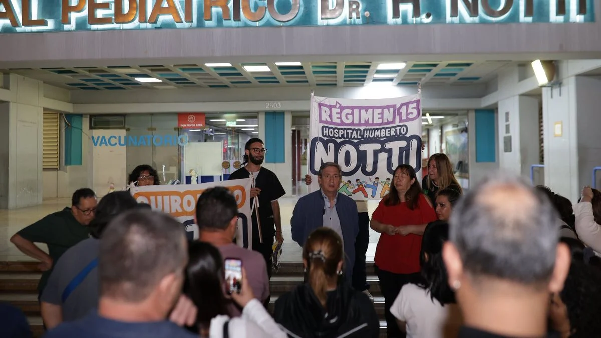 Emir Félix en la vigilia de los trabajadores del Notti: "Intentan hacer lo mismo que con el Garrahan"