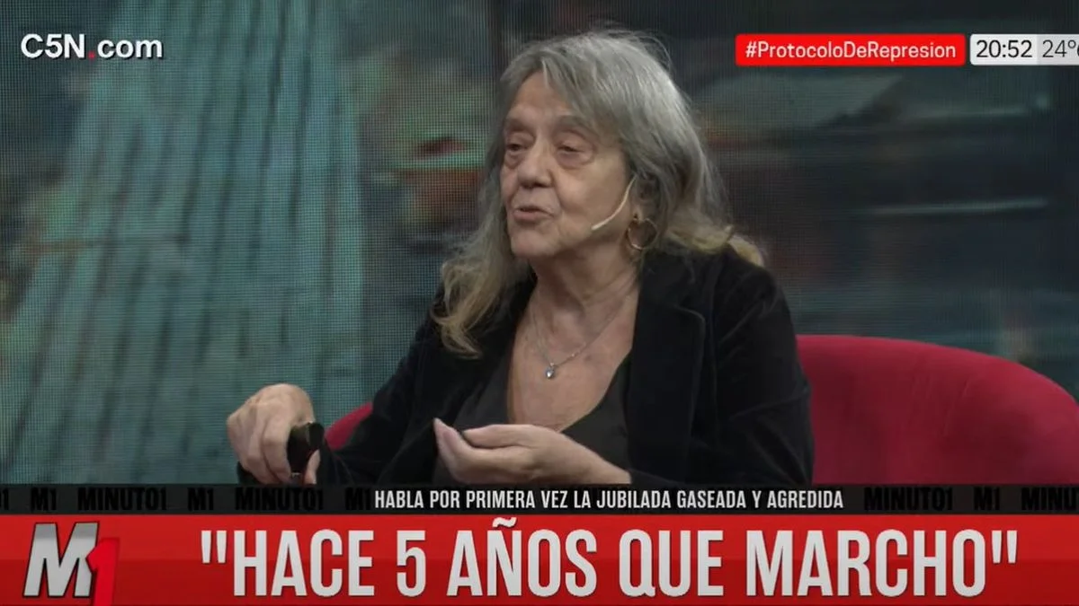Beatriz Blanco, la jubilada atacada en la represión de Bullrich: "Voy a seguir marchando"