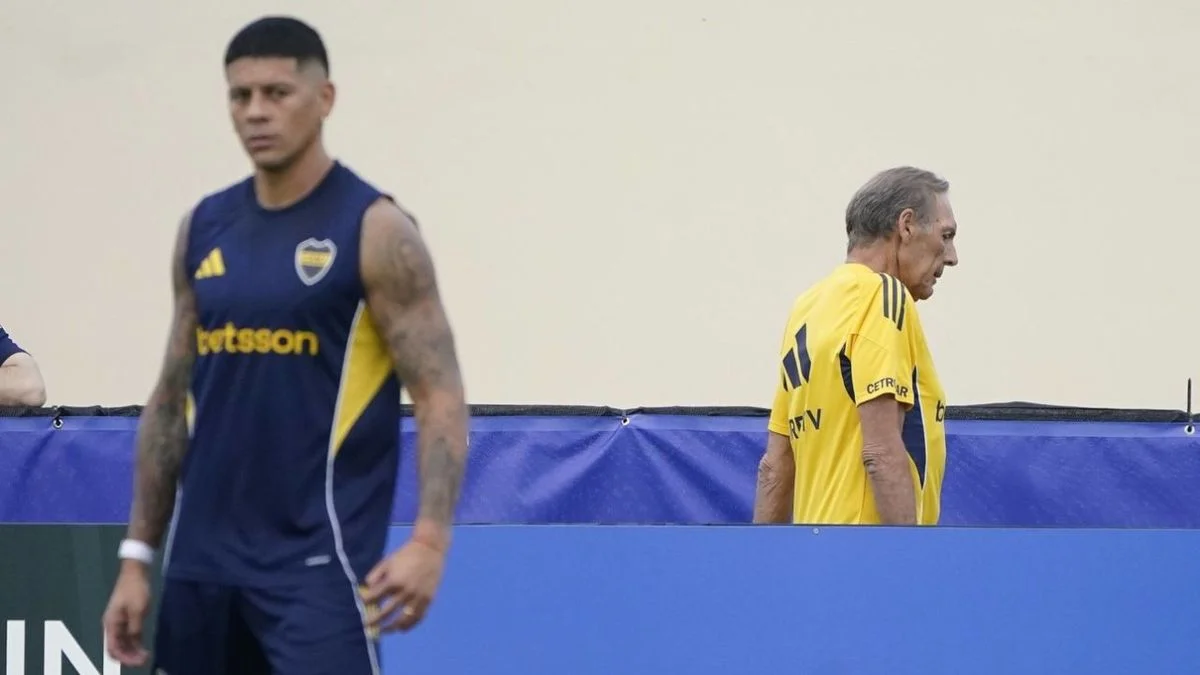 El fuerte cruce de Marcos Rojo con Russo y los dos jugadores que tienen la entrada prohibida al predio de Boca
