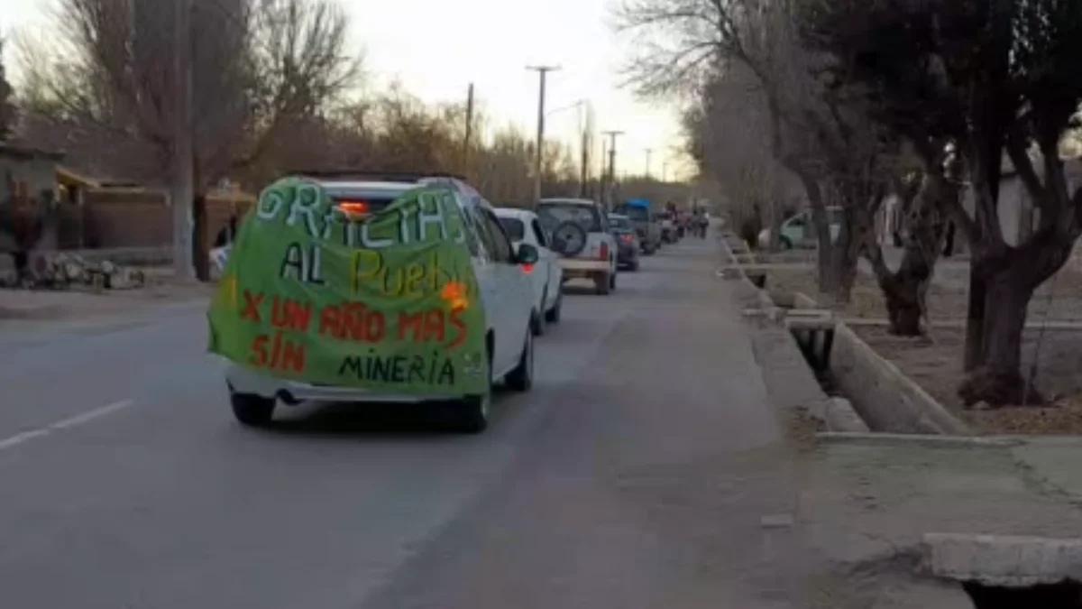 Caravanazo en Uspallata: cientos de vecinos salieron a las calles contra el proyecto San Jorge