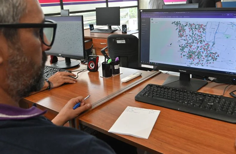 El Centro de Monitoreo Integral de Godoy Cruz trabaja en conjunto con Conc&oacute;n, en Chile, por los casos de inseguridad.&nbsp;