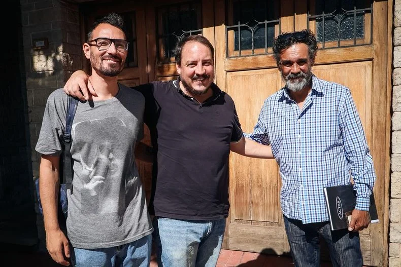 El PJ dividido: los kirchneristas Carlos Blanco y el senador Helio Perviu adem&aacute;s de Mario Lima, apoderado del Partido Federal