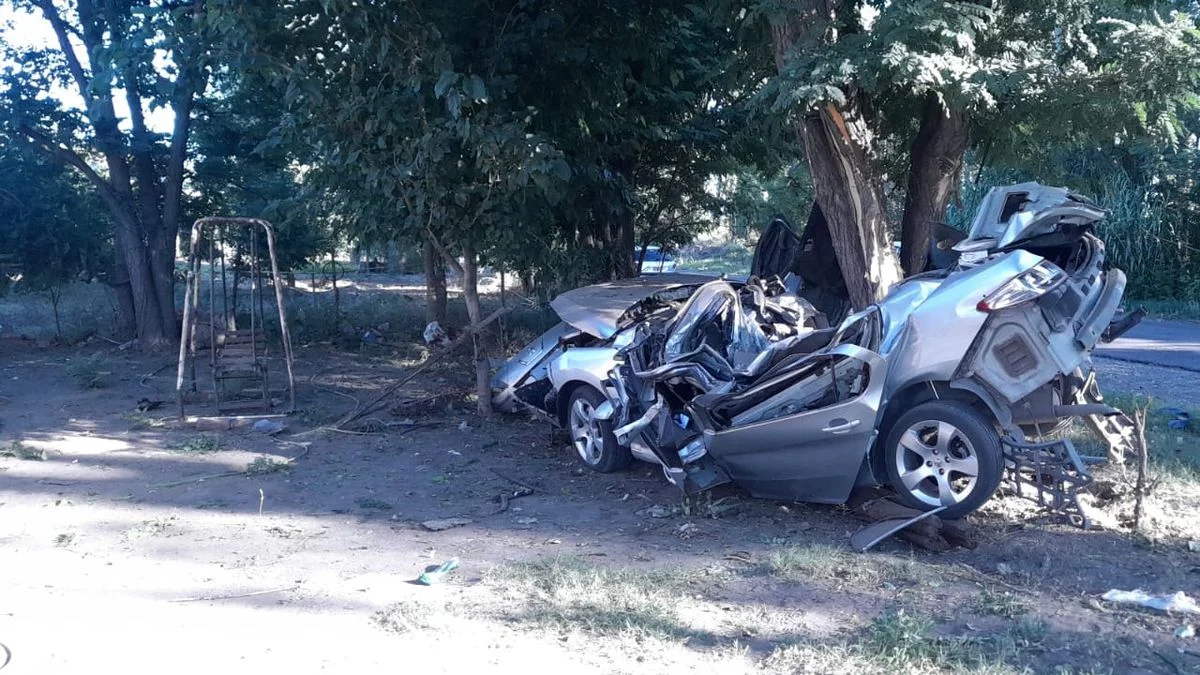 Accidente fatal en Navidad: dos hombres murieron tras chocar contra un árbol en el sur provincial
