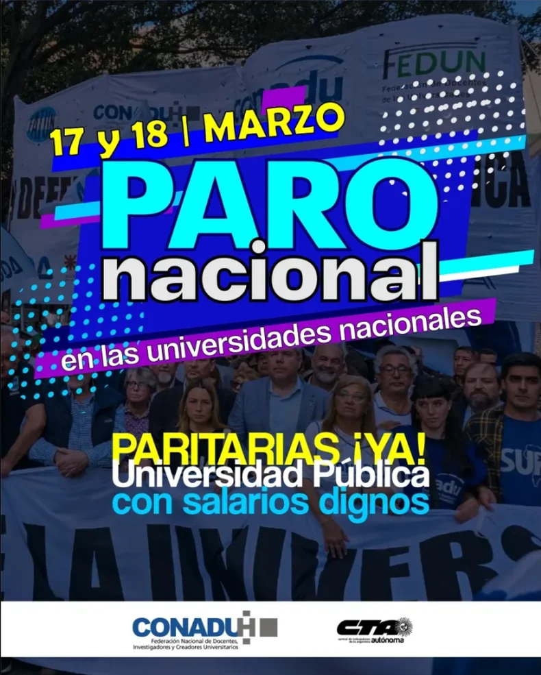 Los docentes de la UNCuyo van al paro.