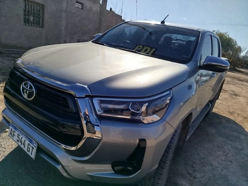 La Hilux incautada.