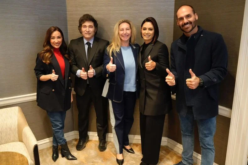 Milei se reunió con Eduardo Bolsonaro