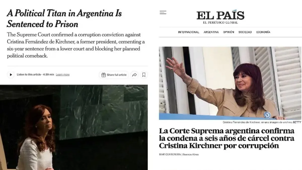 Los diarios del mundo hablan de la proscripción de Cristina y el lawfare que la saca de la cancha electoral
