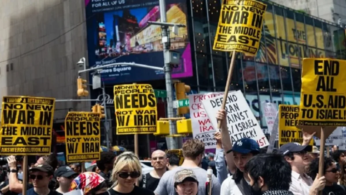 Estallan las protestas en Estados Unidos contra la guerra tras los ataques a centrales nucleares de Irán