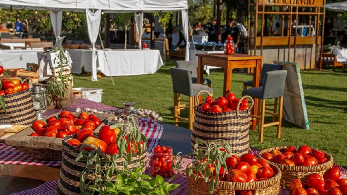 Comenzó el Festival del Tomate: gastronomía, feria de vinos y show musical