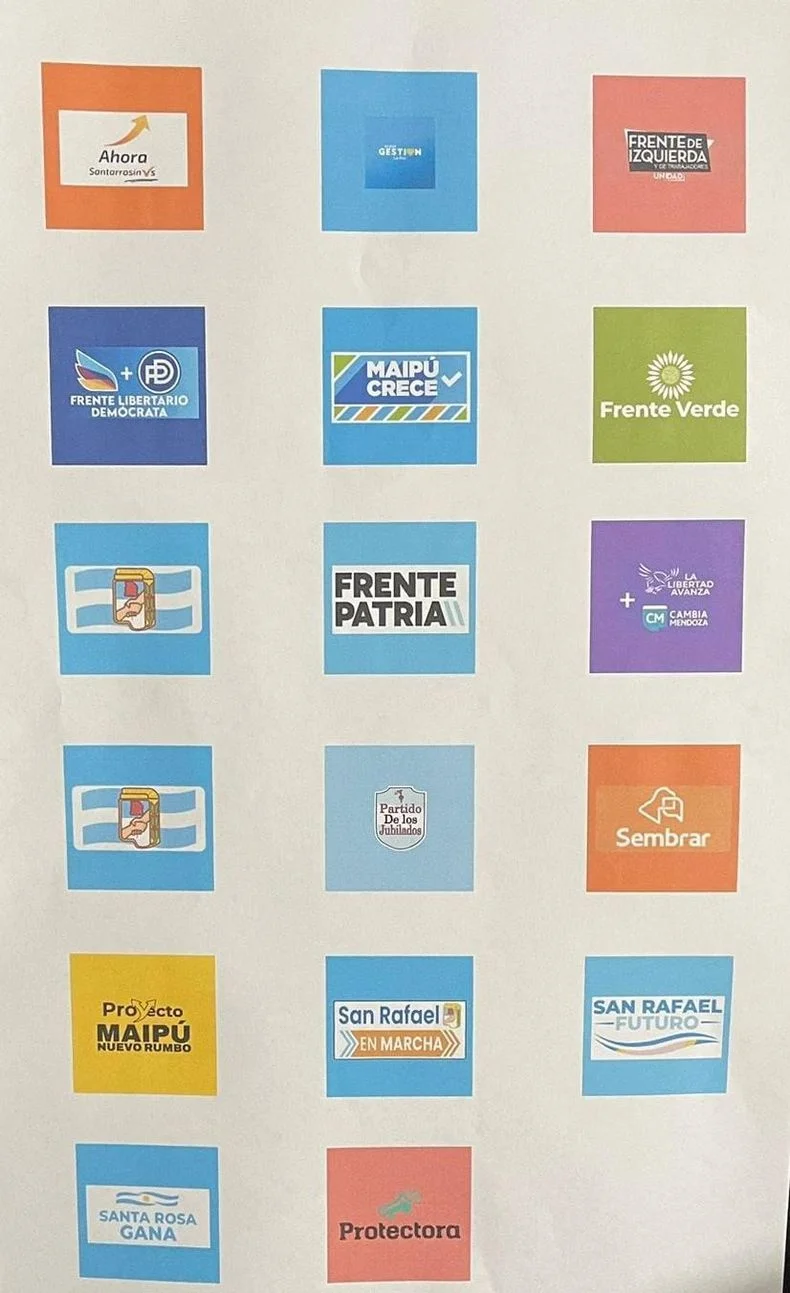 Los colores y logos que presentaron los partidos y frentes para la boleta &uacute;nica municipal.&nbsp;