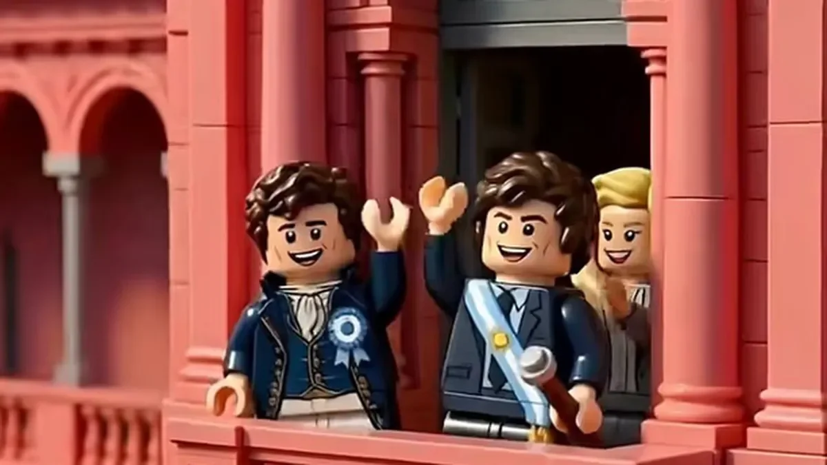 Milei, Karina y Belgrano como próceres: el presidente volvió a publicar un video en modo Lego