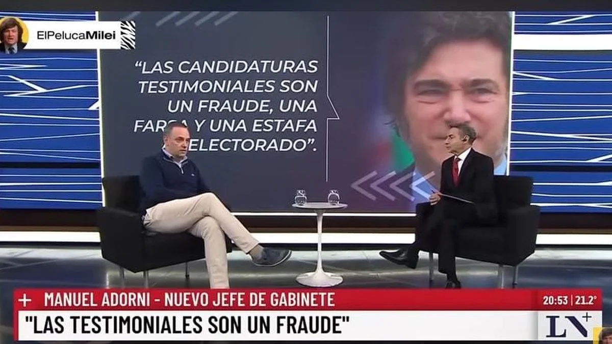 Adorni contra las testimoniales: dijo que son un fraude, pero no en su caso ni el de Santilli