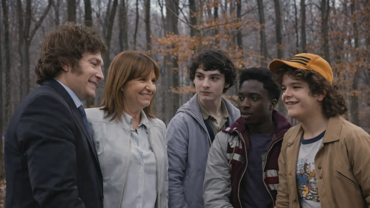 Hasta Netflix se burla: el "homenaje" a Patricia Bullrich y Javier Milei en la promo de Stranger Things