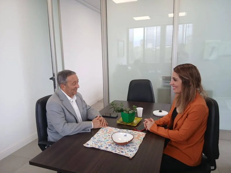 Celso Jaque, intendente de Malarg&uuml;e junto a la senadora Alejandra Barro.&nbsp;