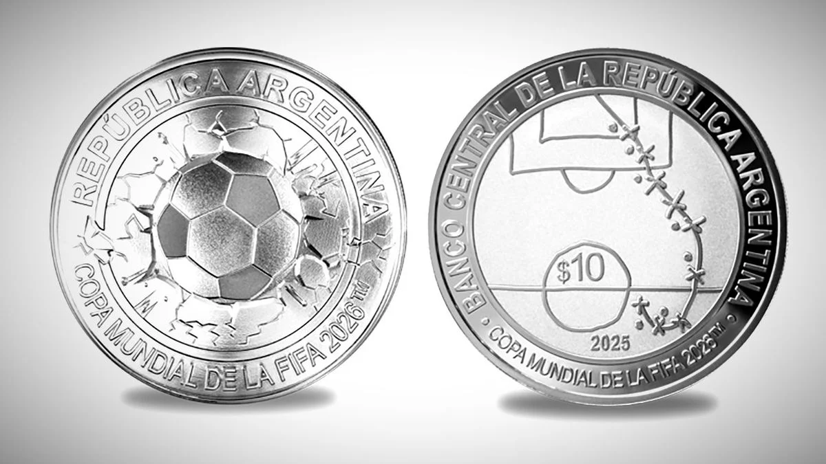 El Banco Central lanzó una moneda por el Mundial 2026 inspirada en el gol de Maradona a Inglaterra