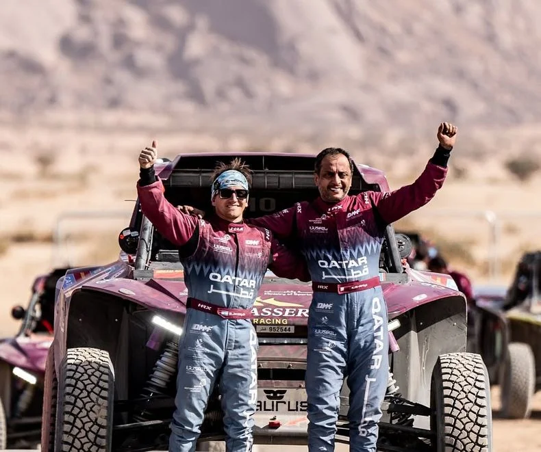 Bruno Jacomi y Khalifa Al-Attiya en la rampa de Arabia Saudita.