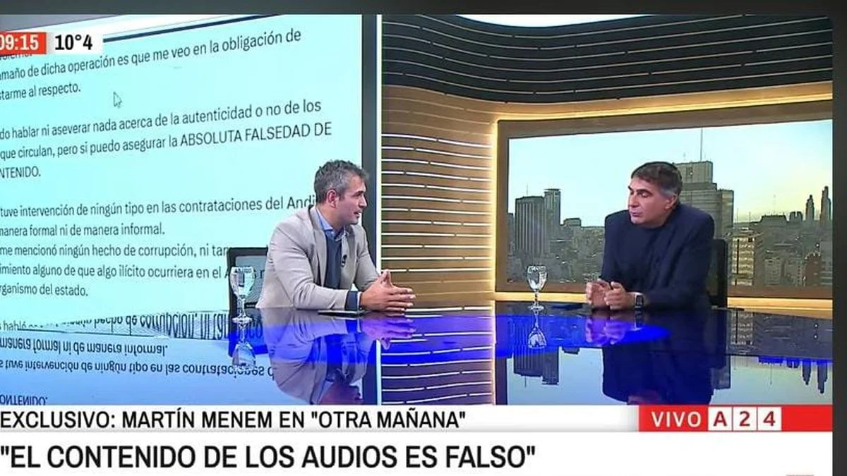 Martín Menem: "Pongo las manos en el fuego tanto por Lule como por Karina"