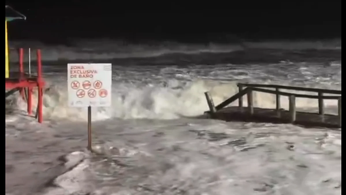 Temporal en la Costa Atlántica: impresionantes imágenes del ciclón extratropical