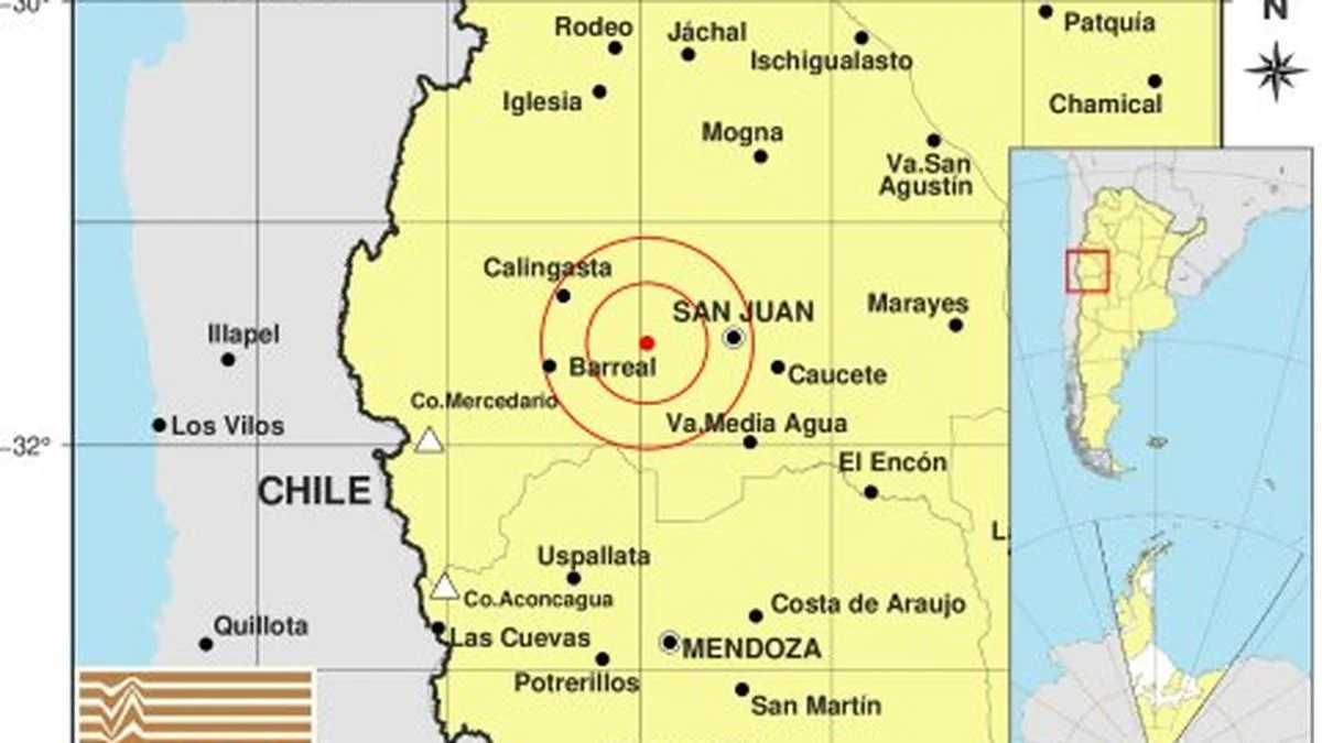 Un temblor con epicentro en San Juan alcanzó a percibirse en Mendoza