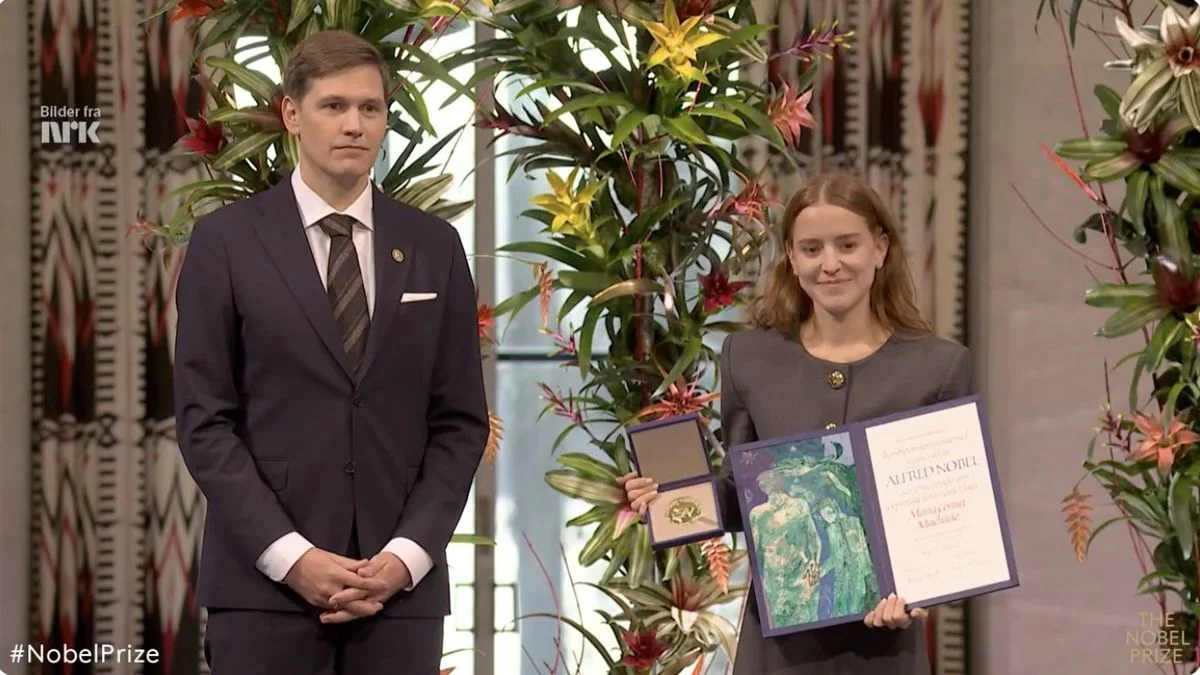 La hija de María Corina Machado recibió el Premio Nobel de la Paz: el crítico discurso