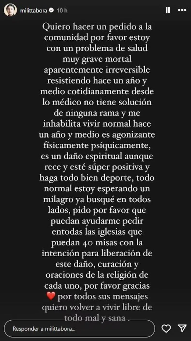 Militta Bora, a coraz&oacute;n abierto.