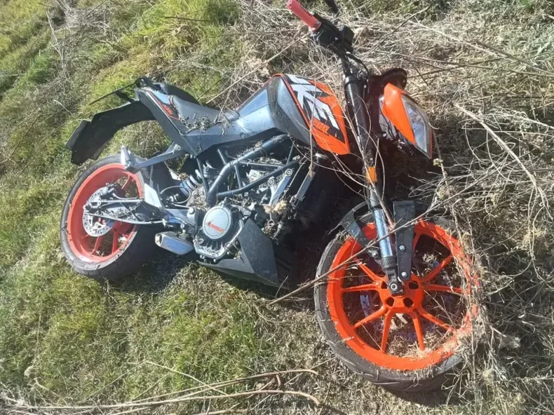 La moto secuestrada a los delincuentes